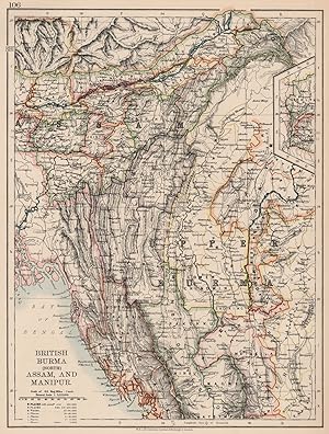 British Burma (North) Assam, and Manipur; Inset map of Goalpa