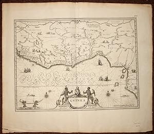 CARTE ANCIENNE DE LA GUINEE EN AFRIQUE Réalisé par JANSSON Circa 1630