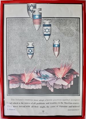 Anti-U.S.A. and Israel Propaganda Poster.