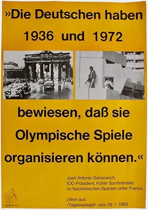 Die Deutschen haben 1936 und 1972 bewiesen, dass sie Olympische Spiele organisieren kÃ nnen