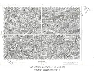 Reymann's Special-Karte . (Blatt 298 Ober-Inntal-Innsbruck mit den Eckpunkten Nesselwängle Mitten...