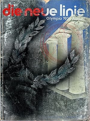 Die neue linie (Heft12 - VII. Jahrgang Originalausgabe August 1936 Olympia mit Umschlagbild von H...