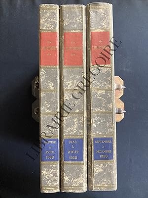 L'ILLUSTRATION-1938-3 VOLUMES-RELIURES EDITEUR