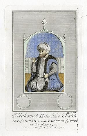 Antique Print-OTTOMAN-SULTAN MEHMET II-MAHOMET II-TURKEY-Dubosc-Anonymous-1720