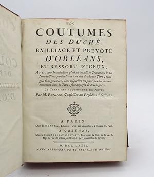 Coutumes des duché, bailliage et prévôté d'Orléans