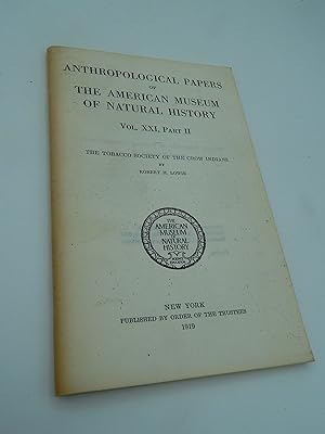 Anthropological Papers of the American Museum of Natural History. Vol. XXI [21], Part II: The Tob...