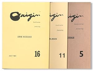 ORIGIN FOURTH SERIES . [Numbers 2, 4 - 16, 19 & 20]