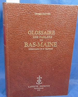 Glossaire des parlers du Bas-Maine