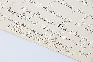 Lettre autographe datée et signée adressée à Edouard Ducoté à propos de la nièce de Julia Daudet ...