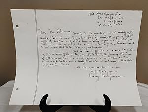 Signed tribute to Steinway & Sons. New York: 1953 signed by Harry Kaufman