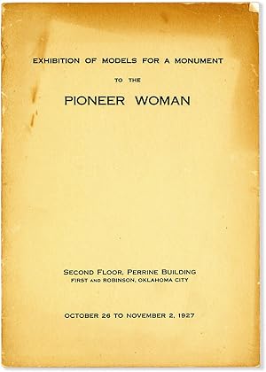 Exhibition of Models for a Monument to the Pioneer Woman