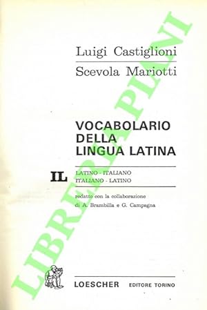 Vocabolario della lingua latina.
