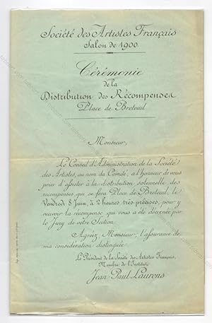 Salon de 1900. Cérémonie et Liste des Récompenses.