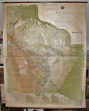 Mapa General de la Republica de Bolivia . 1934 (Large Pull Down Map)