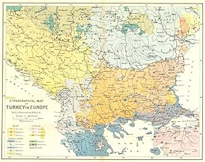 Ethnographical map of Turkey in Europe by E.G. Ravenstein F.R.G.S.