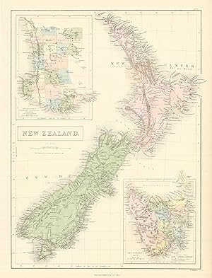 New Zealand [inset: the settled portion of Western Australia, Van Diemens Land]