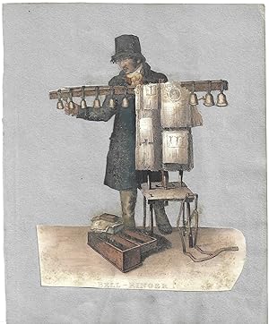 Joseph Hill, the Bell-Ringer (with a stand for his bells), from Costume of the Lower Orders of Lo...