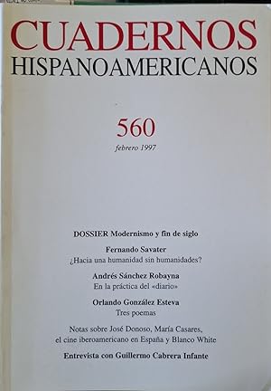 CUADERNOS HISPANOAMERICANOS Nº 560. FEBERO 1997.