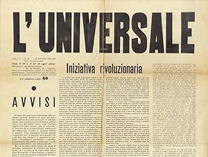 UNIVERSALE (L'). [Direttore Romano Bilenchi]. Anno V, 1935: fascicolo n. 12, 25 giugno 1935.