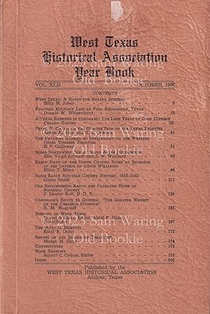 West Texas Historical Association year book vol. XLII, 1966