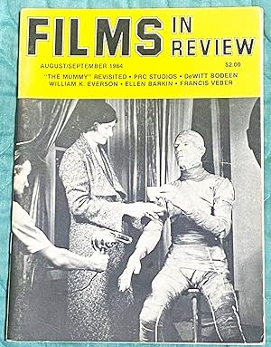 Films in Review, August/September 1984, cover features Boris Karloff in The Mummy