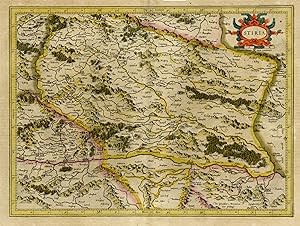 Antique Map-STIRIA-STEYER-STIERMARKEN-AUSTRIA-Mercator-1623