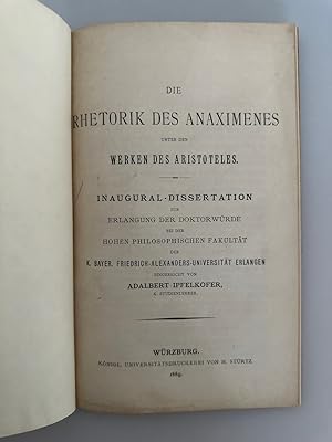 Die Rhetorik des Anaximenes unter den Werken des Aristoteles [Dissertation].