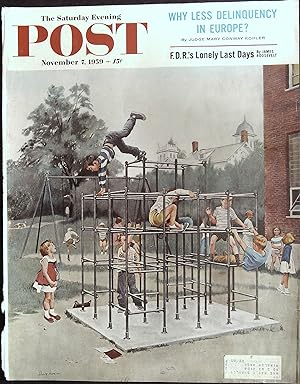 Saturday Evening Post November 7, 1959 George Hughes FRONT COVER ONLY