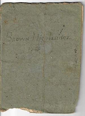 Original Book of Entries for the Services of the Stud Horse Brown Highlander [and] Knickerbocker ...