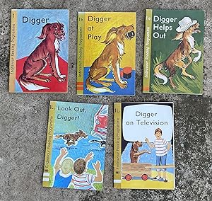 Digger, Digger Helps Out, Digger at Play, Digger on Television and Look Out Digger : Set of 5 Dig...