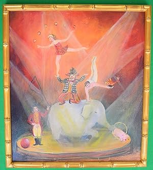 Circus Carnival Oil On Canvas