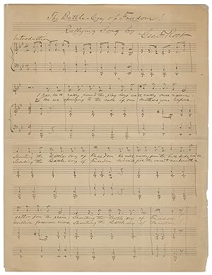 George F. Roots Autograph Sheet Music for "The Battle-Cry of Freedom!"