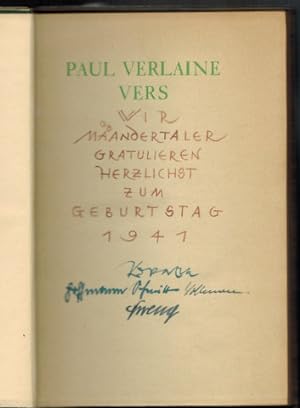 Vers. Edité par Georges A. Tournoux. Quatrième Drugulin imprimé pour Kurt Wolff Verlag.