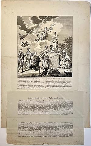 Antique print, etching and engraving | Allegory of William V trying to reintroduce slavery (Wille...
