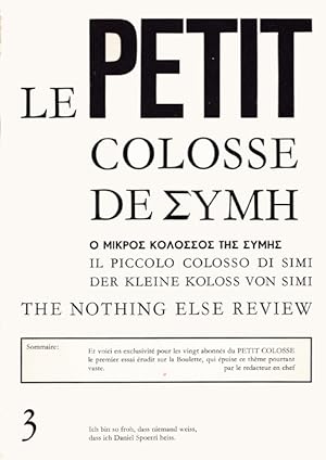 Le Petit Colosse De Symi. The Nothing Else Review. Mensuel, ou peu s’en faut. No. 3 (of 4 publish...