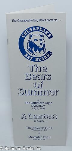 The Chesapeake Bay Bears presents . . . The Bears of Summer at The Baltimore Eagle, Saturday July...