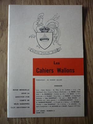 Les Cahiers Wallons N°3 - MARS 1978