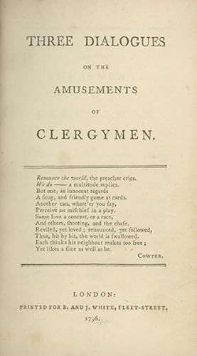 Three Dialogues on the Amusements of Clergymen