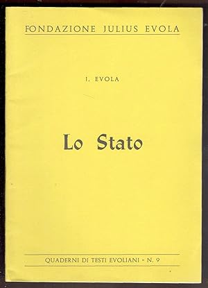 Lo stato. Quaderni di Testi Evoliani, n. 9