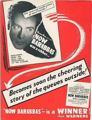 Now Barabbas (Original advertisement from Kinematograph Weekly for the 1949 film noir)