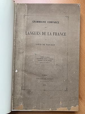 Grammaire comparée des langues de la France