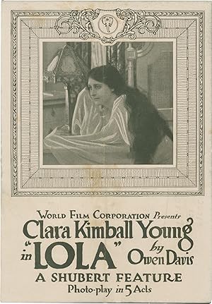 Lola (Original program for the 1914 lost silent film)