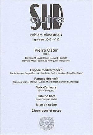 Autre Sud numéro 22 : Cahiers trimestriels Septembre 2003