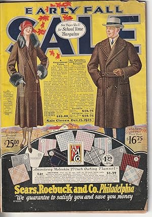 Sears, Roebuck and Co. 1925 Early Fall Sale rare specialty catalog