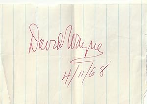 David Wayne (Batman The Mad Hatter) Autograph