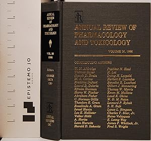 Annual Review of Pharmacology and Toxicology: 1986 (Annual Review of Pharmacology & Toxicology)
