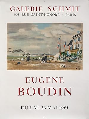 1965 French Exhibition Poster, Galerie Schmit, Eugene Boudin