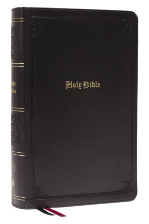 KJV, Personal Size Large Print Single-Column Reference Bible, Leathersoft, Black, Red Letter, Com...