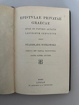 Epistulae privatae graecae quae in papyris aetatis lagidarum servantur, edidit Stanislaus Witkowski.