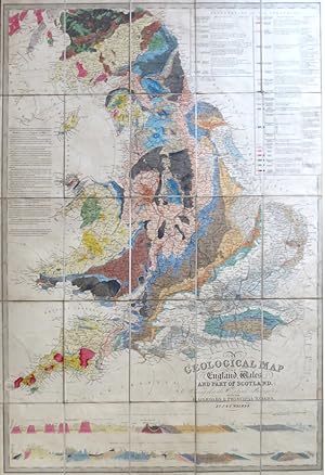A Geological Map of England, Wales, and Part of Scotland, Showing also the Inland Navigation with...